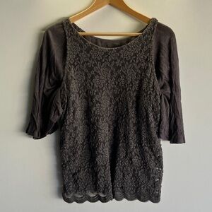AKEMI + KIN Elegant Black Lace Women's Top